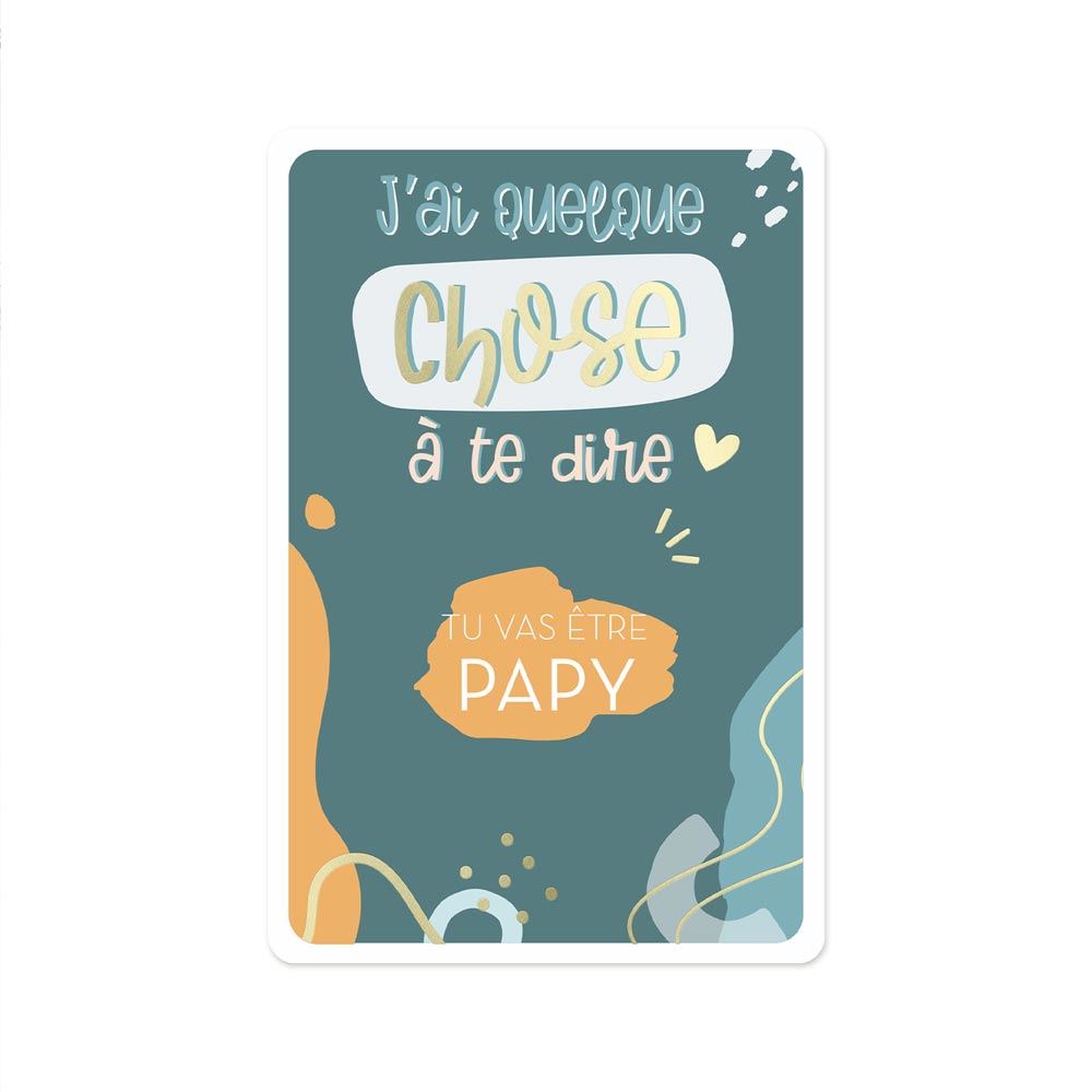 Carte a gratter annonce "papy"