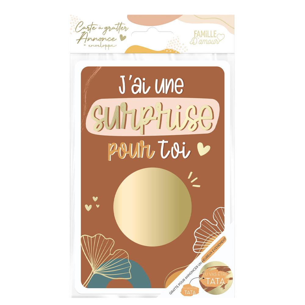 Carte a gratter annonce "tata"