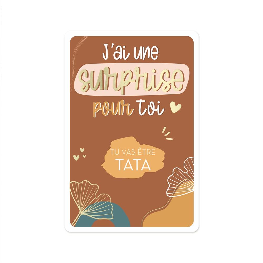 Carte a gratter annonce "tata"