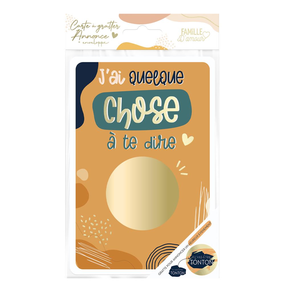 Carte a gratter annonce "tonton"