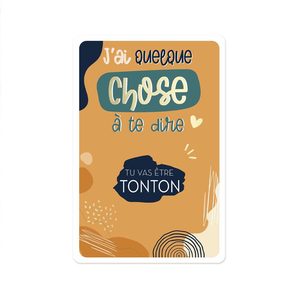 Carte a gratter annonce "tonton"