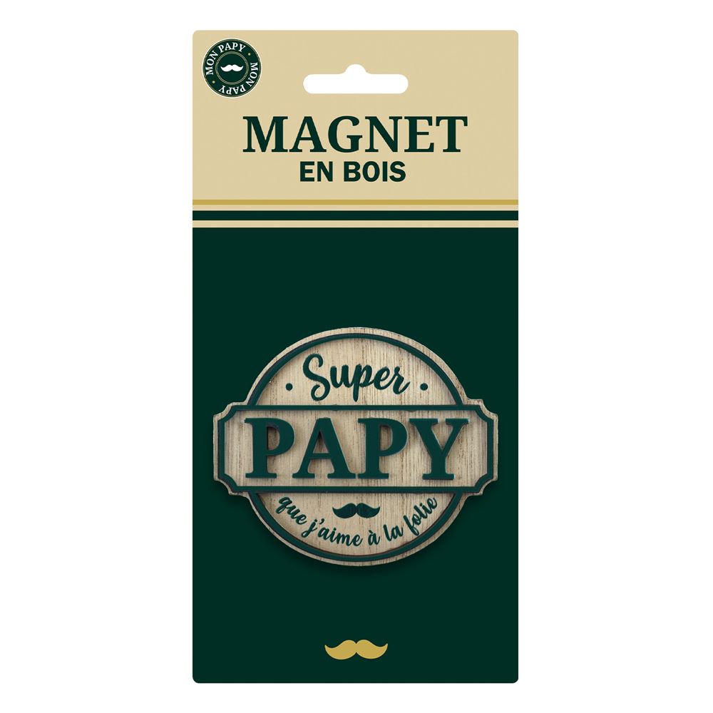 Magnet bois "super papy"