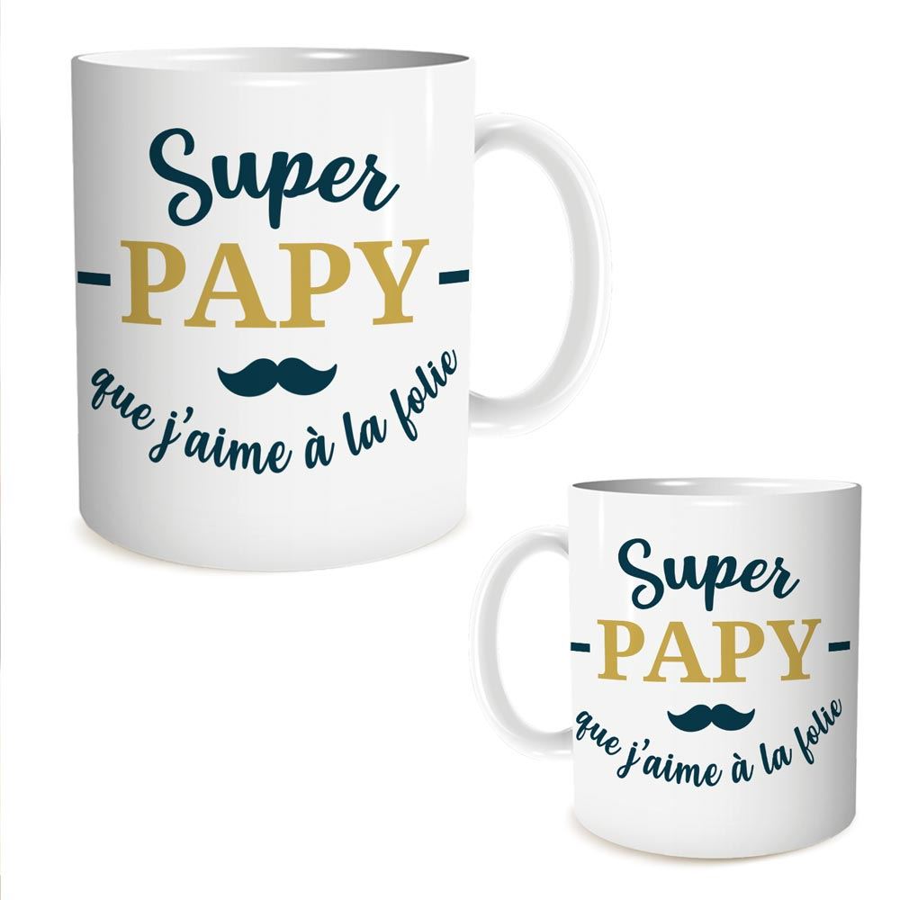 Mug "super papy que j aime"