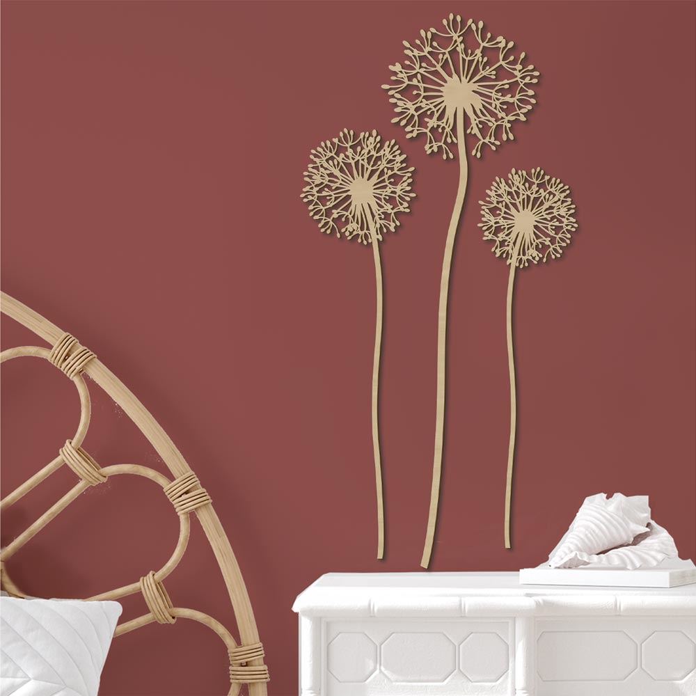 Pissenlits deco bois laser