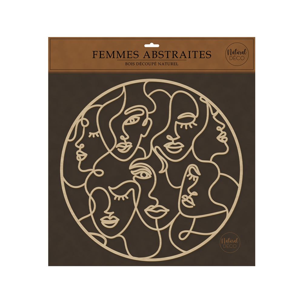 Femmes abstraites deco bois laser
