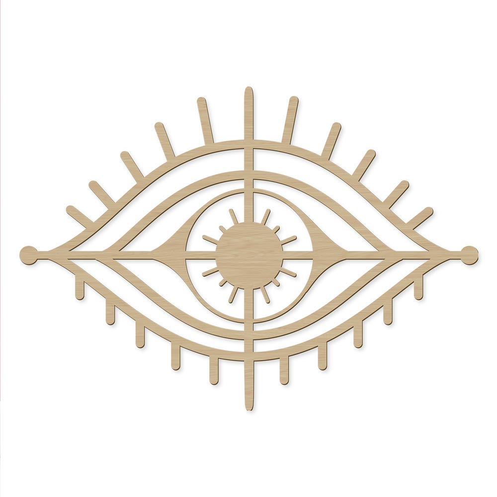 Oeil esoterique deco bois laser