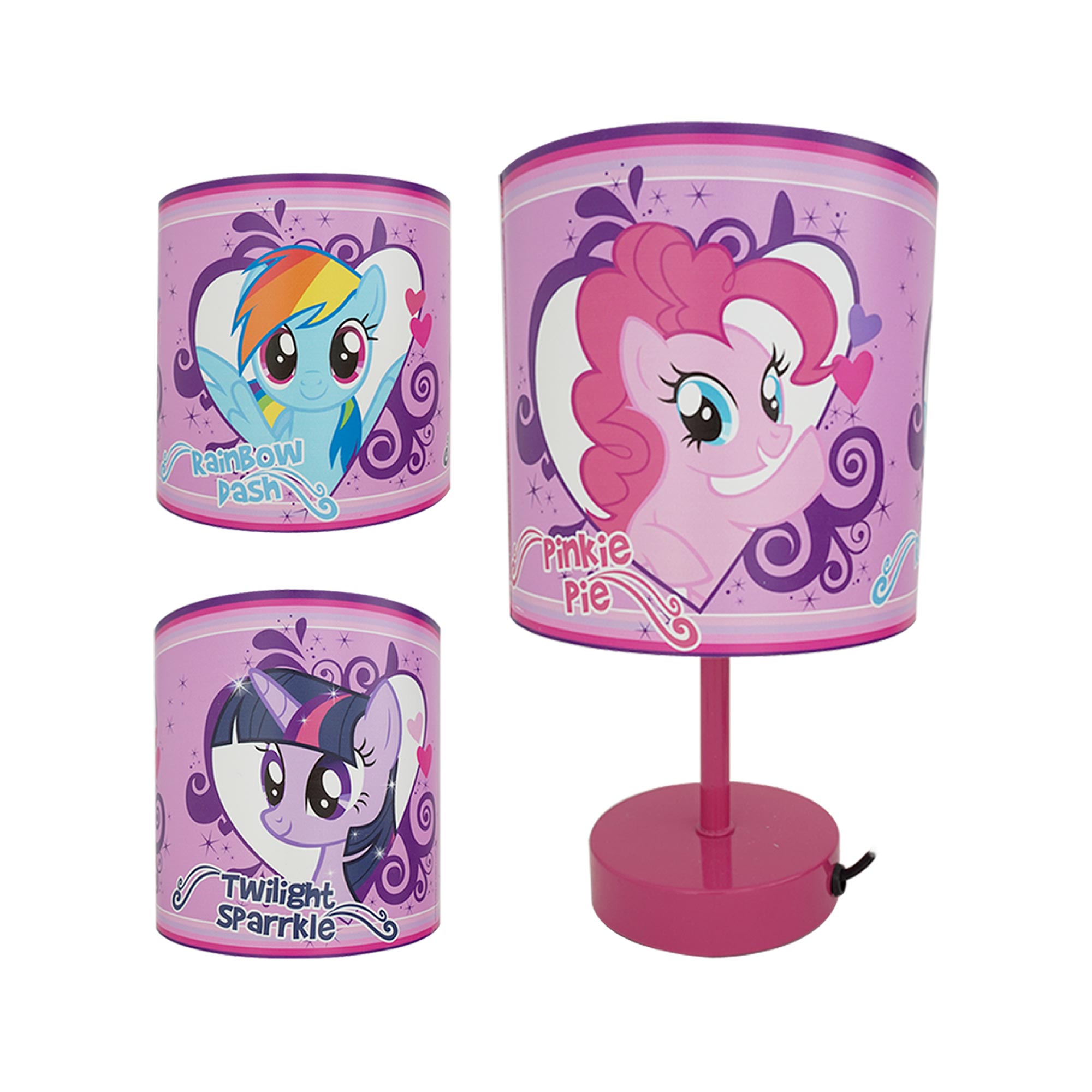 Lampe pied metal mlp rose