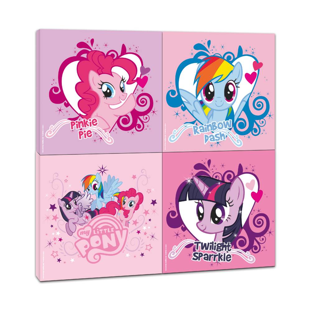 Pack 4 toile led mlp