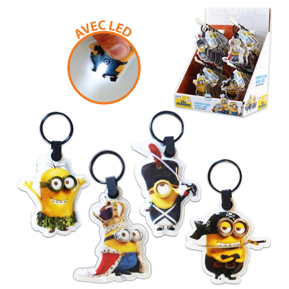 Porte cle led minions 4mods /48pcs