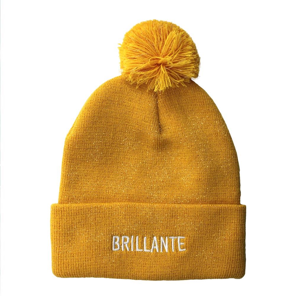 Bonnet pompon paillettes "brillante"