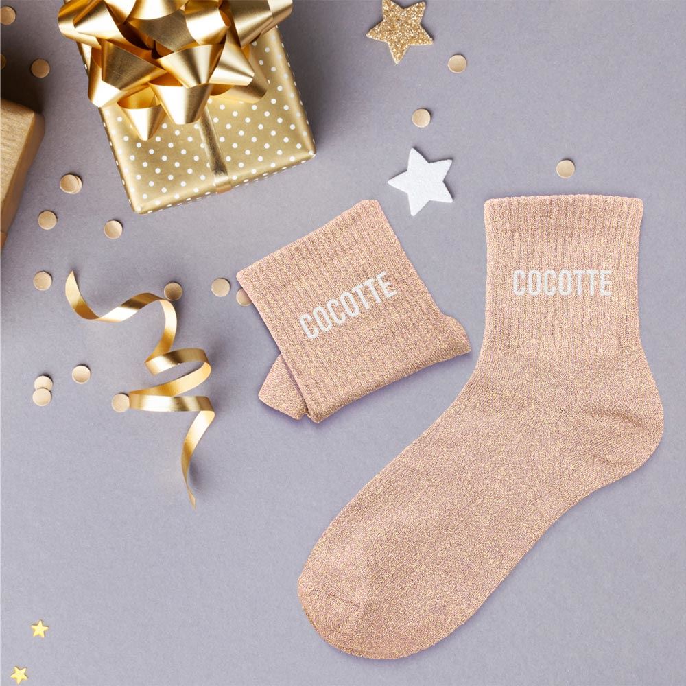 Chaussettes paillettes "cocotte"