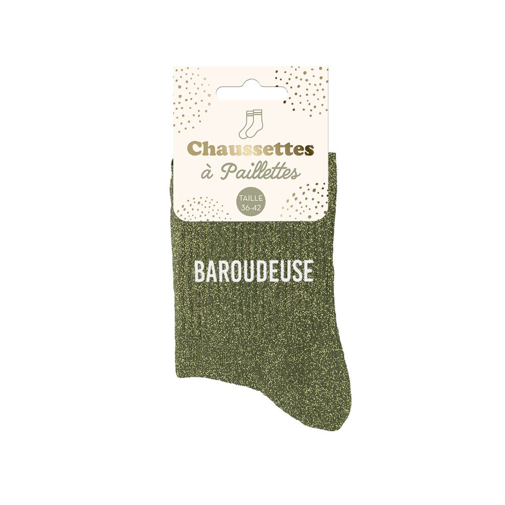 Chaussettes a paillettes "baroudeuse"