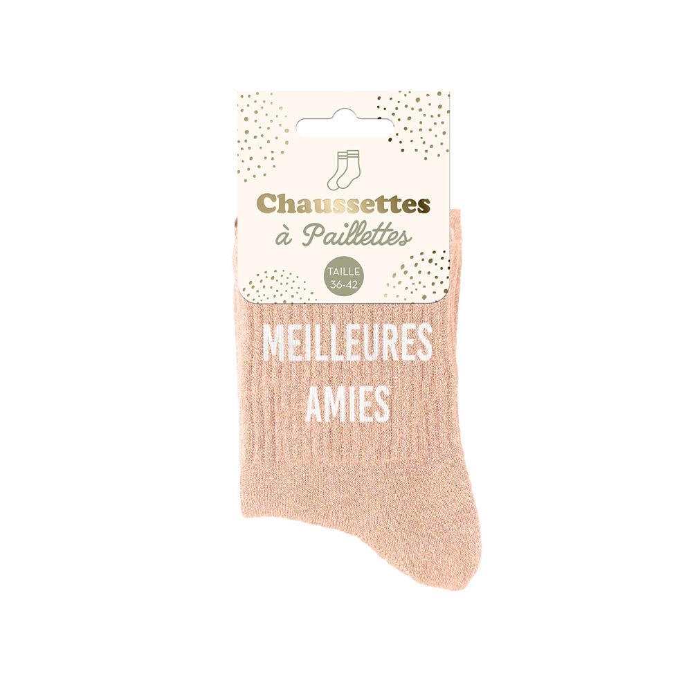 Chaussettes paillettes meilleures amies