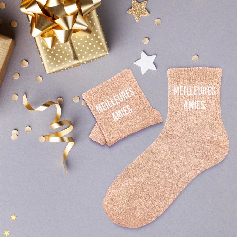 Chaussettes paillettes meilleures amies
