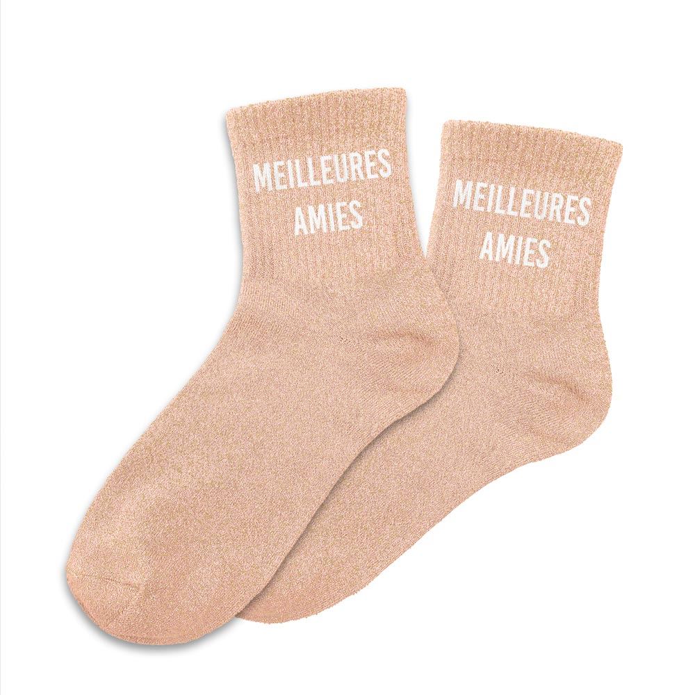 Chaussettes paillettes meilleures amies