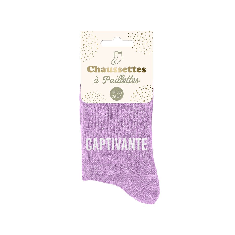 Chaussettes paillettes captivante
