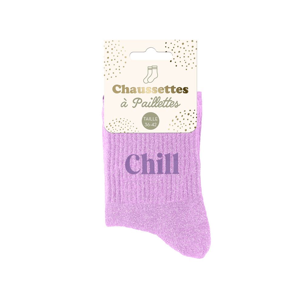 Chaussettes paillettes chill