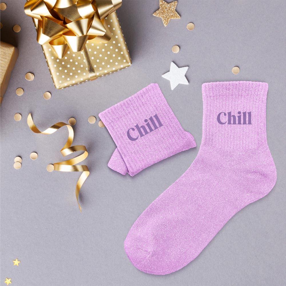 Chaussettes paillettes chill