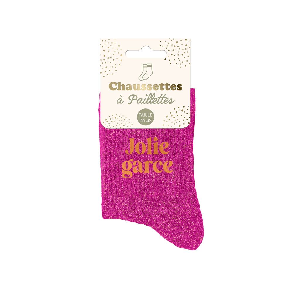 Chaussettes paillettes jolie garce