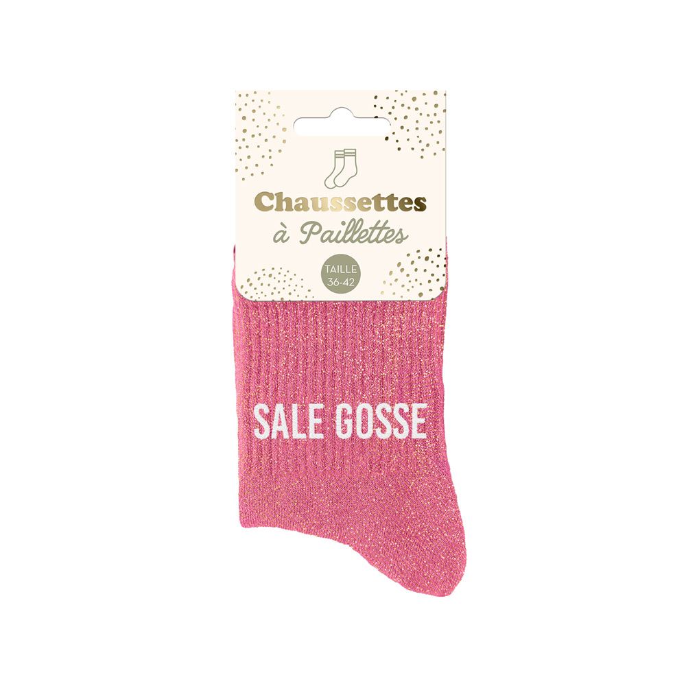 Chaussettes paillettes sale gosse
