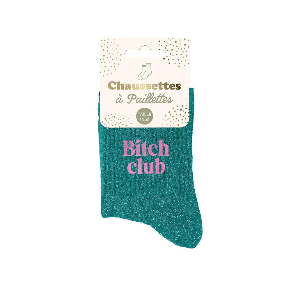 Chaussettes paillettes bitch club