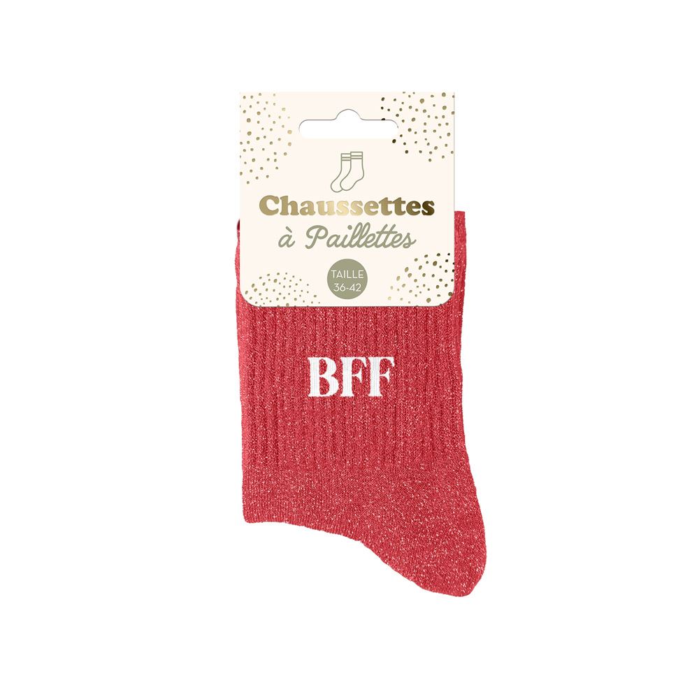 Chaussettes paillettes bff