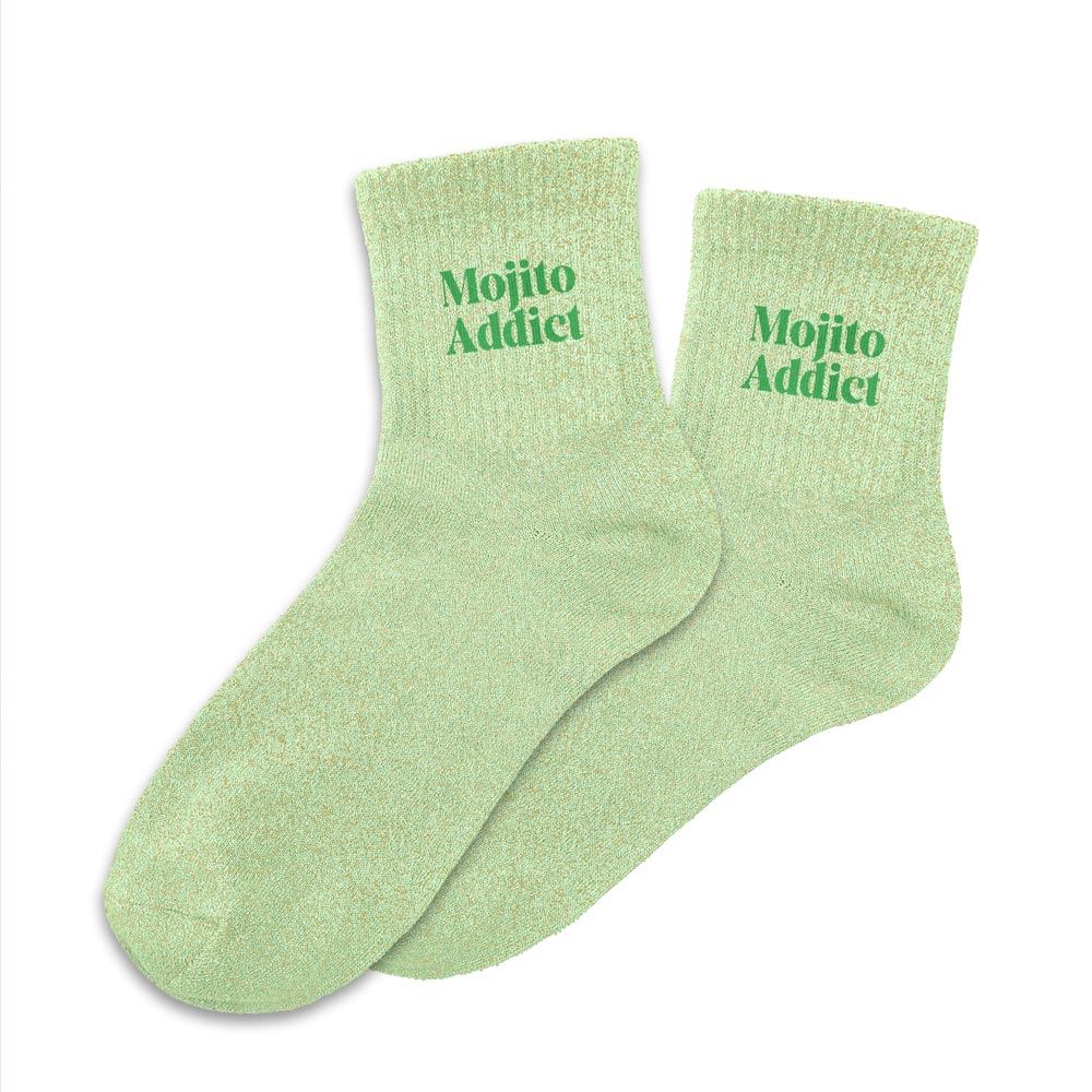 Chaussettes paillettes mojito addict