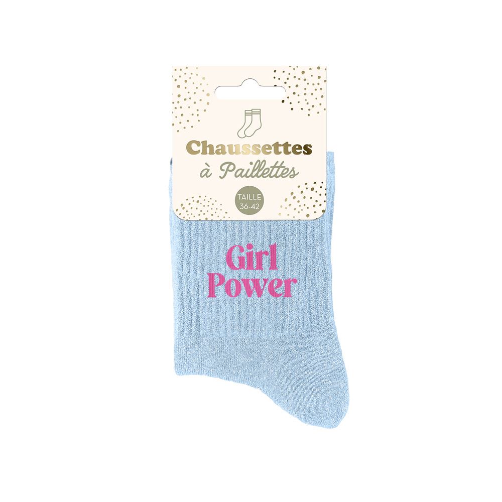 Chaussettes paillettes girl power