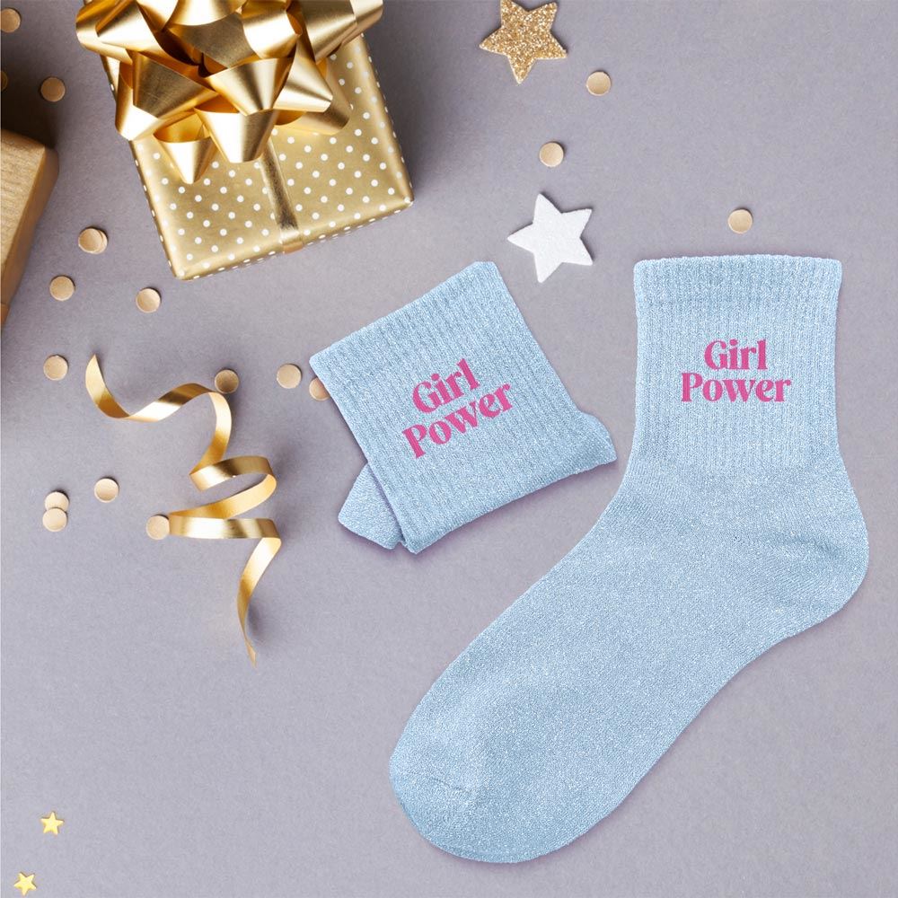 Chaussettes paillettes girl power