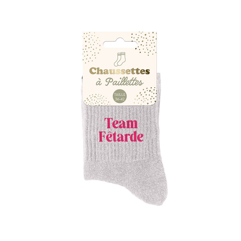 Chaussettes paillettes team fetarde