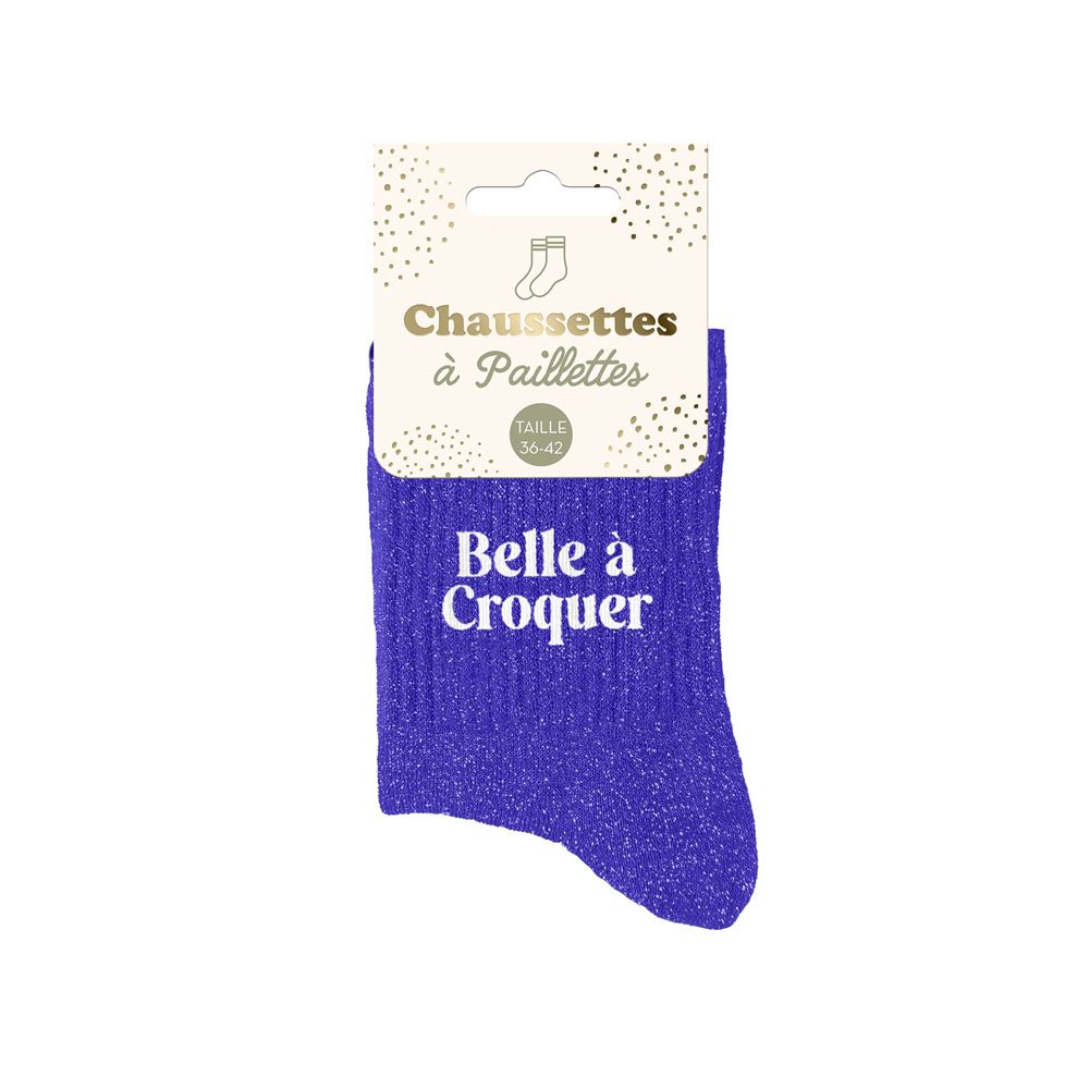 Chaussettes paillettes belle a croquer