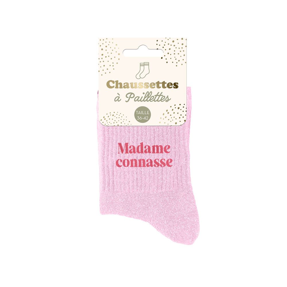 Chaussettes paillettes madame connasse