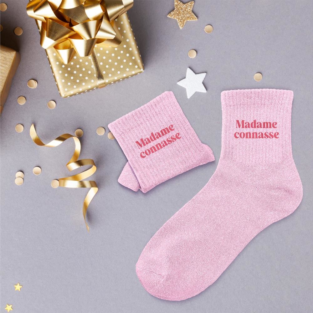 Chaussettes paillettes madame connasse