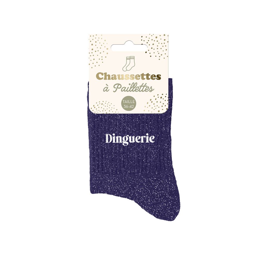 Chaussettes paillettes dinguerie