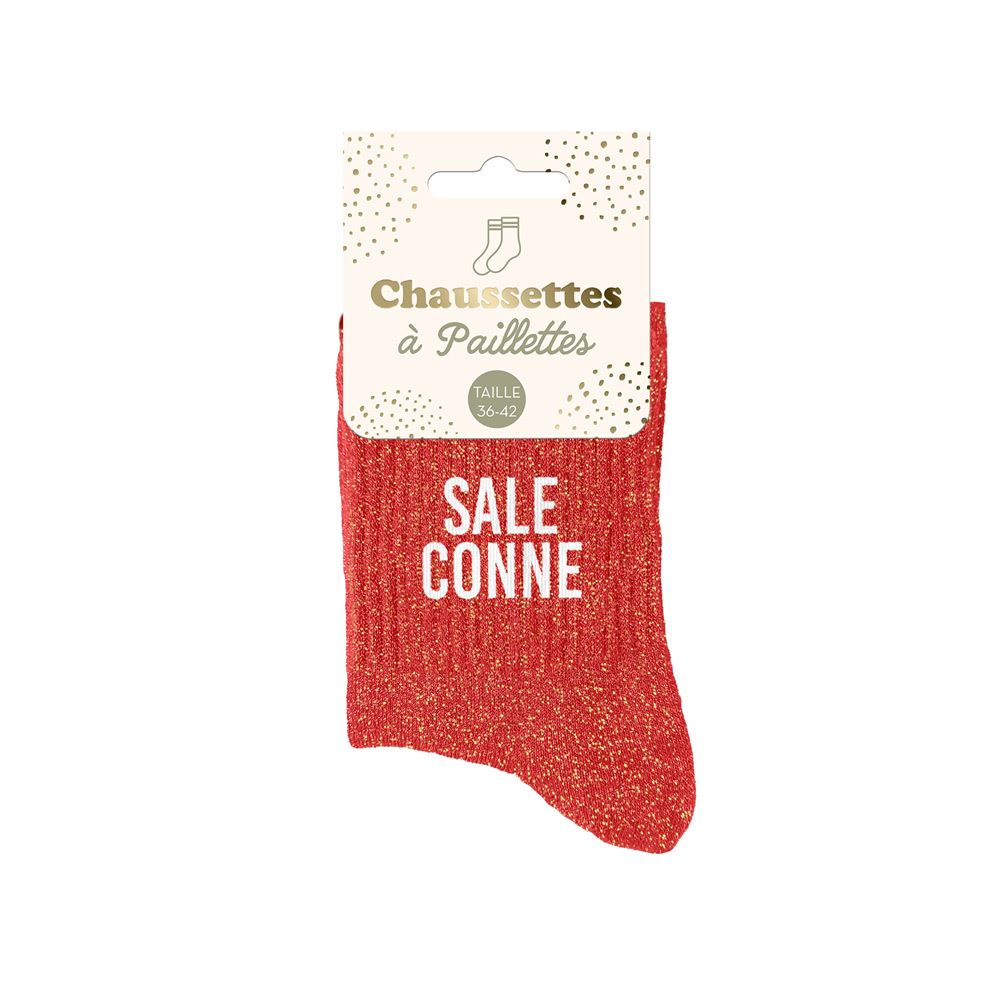 Chaussettes paillettes sale conne