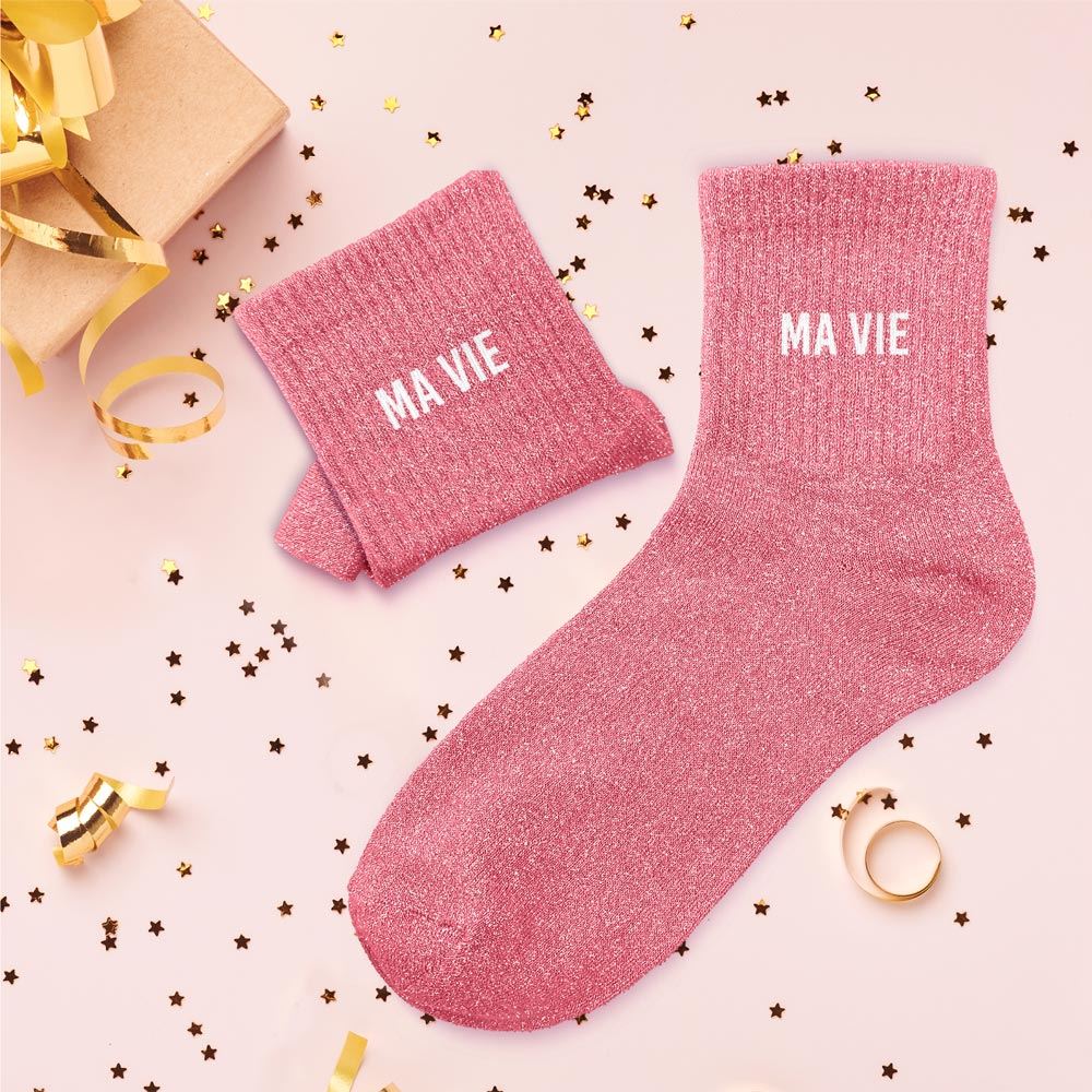 Chaussettes paillettes ma vie