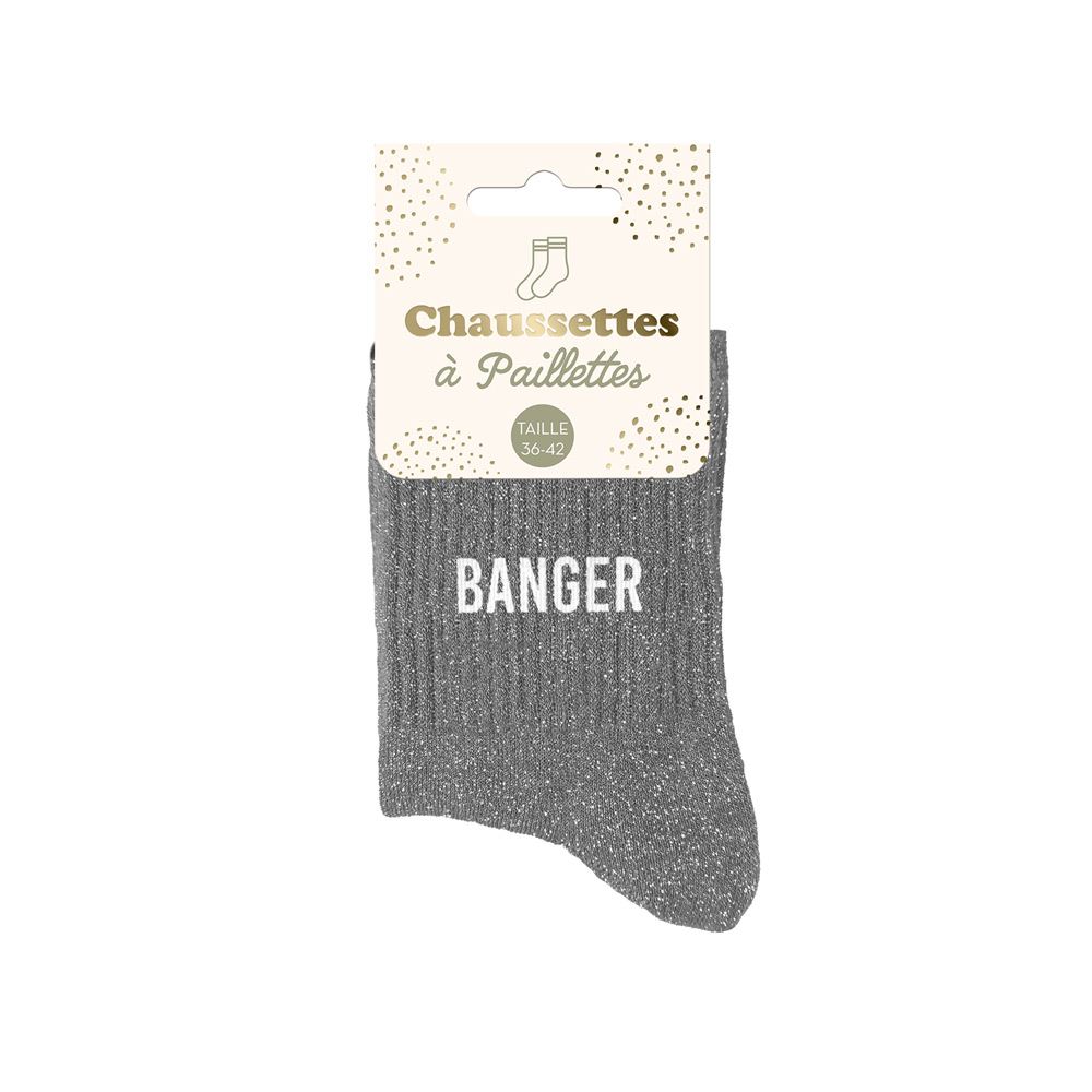 Chaussettes paillettes banger
