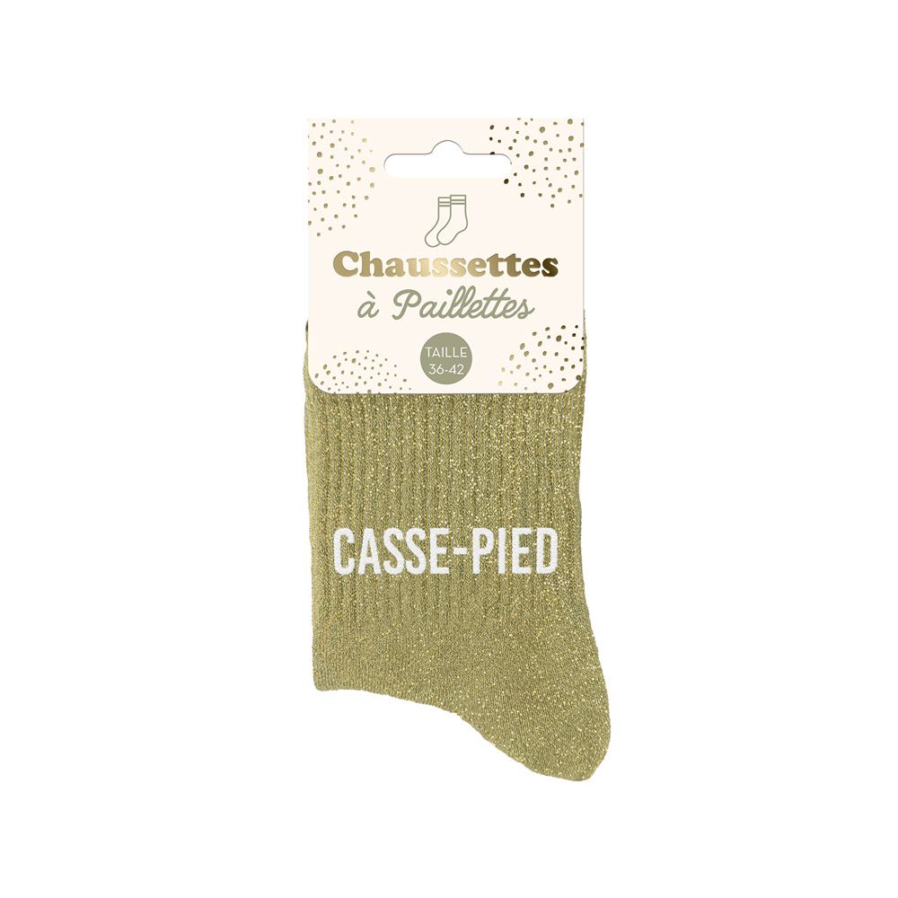 Chaussettes paillettes casse pied
