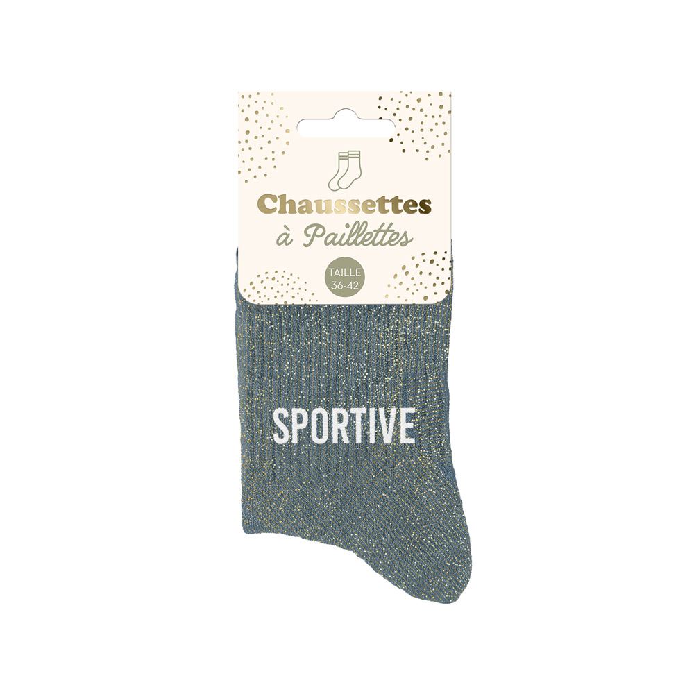 Chaussettes paillettes sportive

