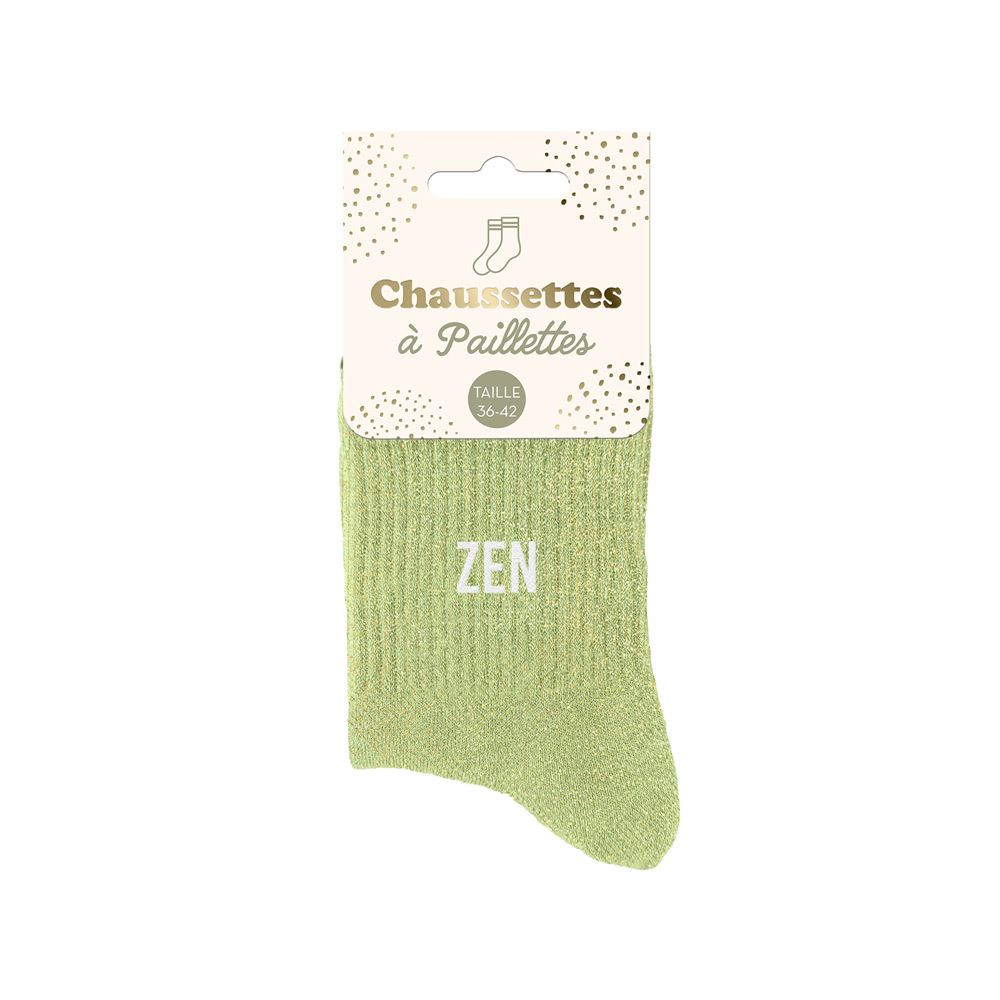 Chaussettes paillettes zen