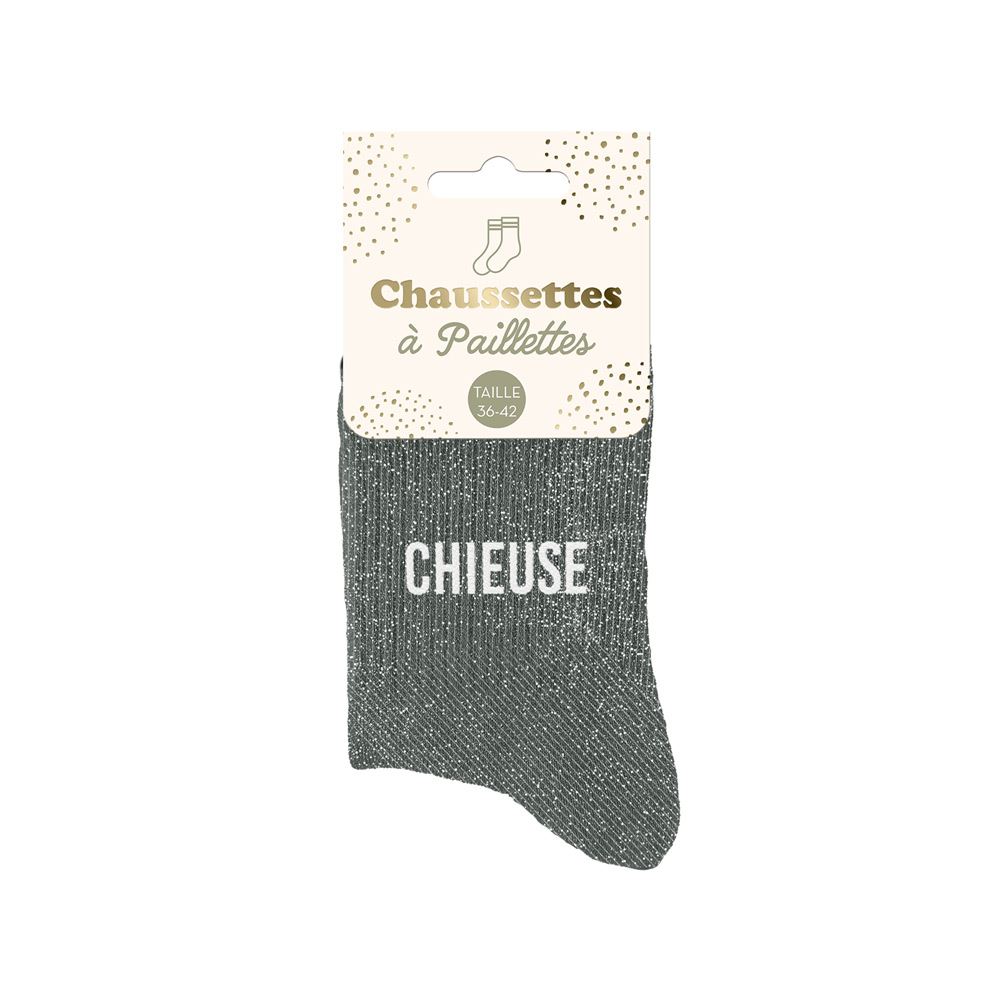 Chaussettes paillettes chieuse