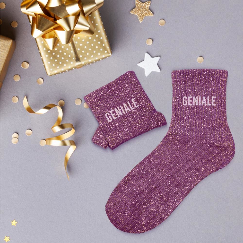Chaussettes paillettes geniale