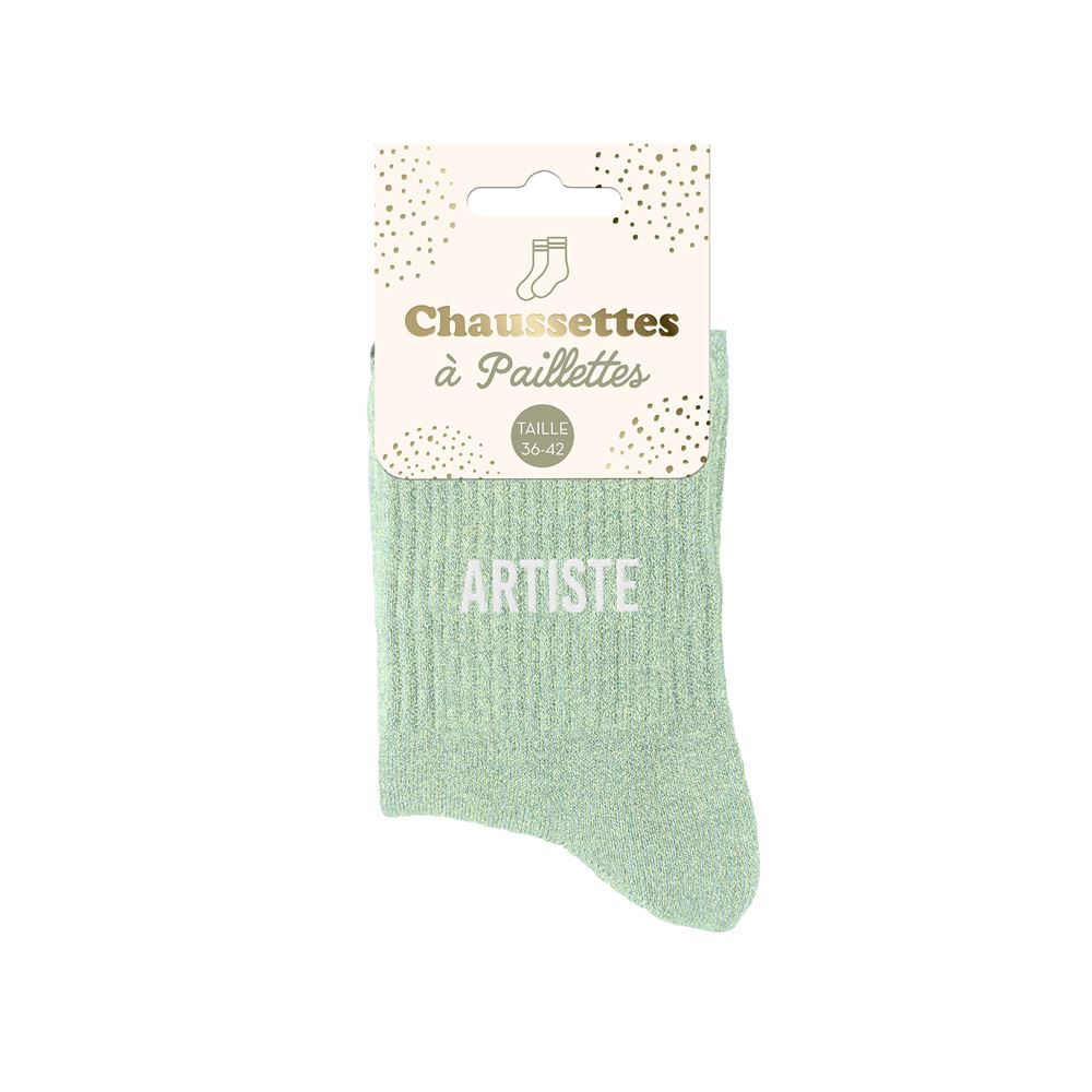 Chaussettes paillettes artiste