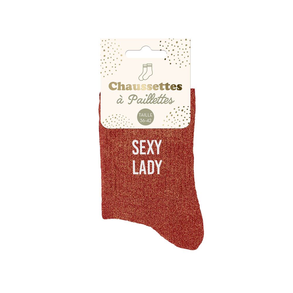 Chaussettes paillettes sexy lady