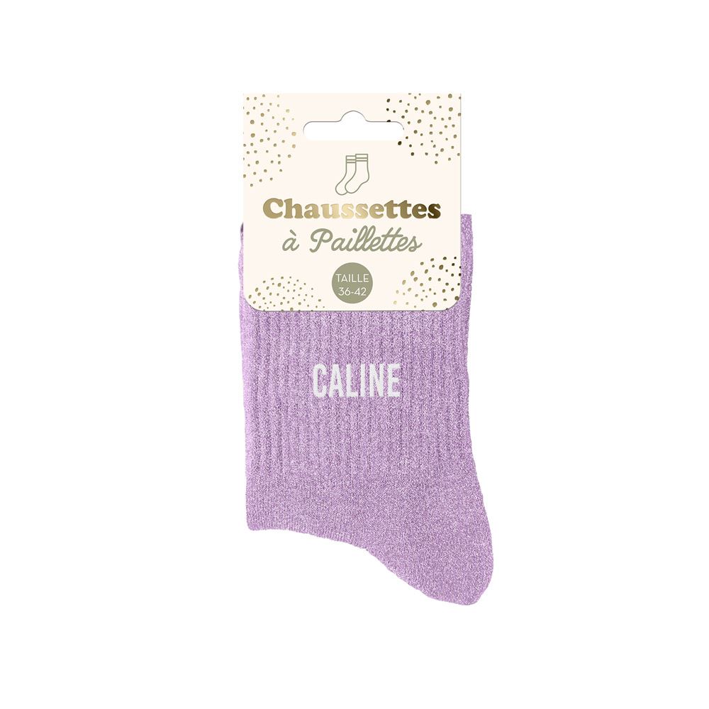 Chaussettes paillettes caline