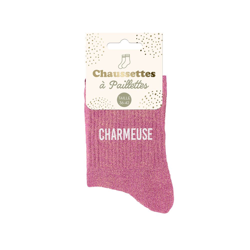 Chaussettes paillettes charmeuse