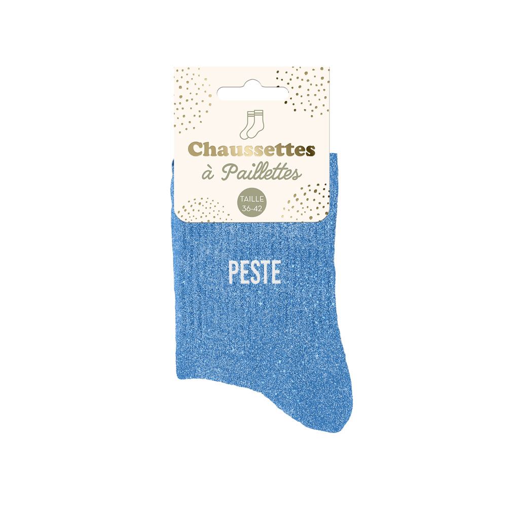 Chaussettes paillettes peste