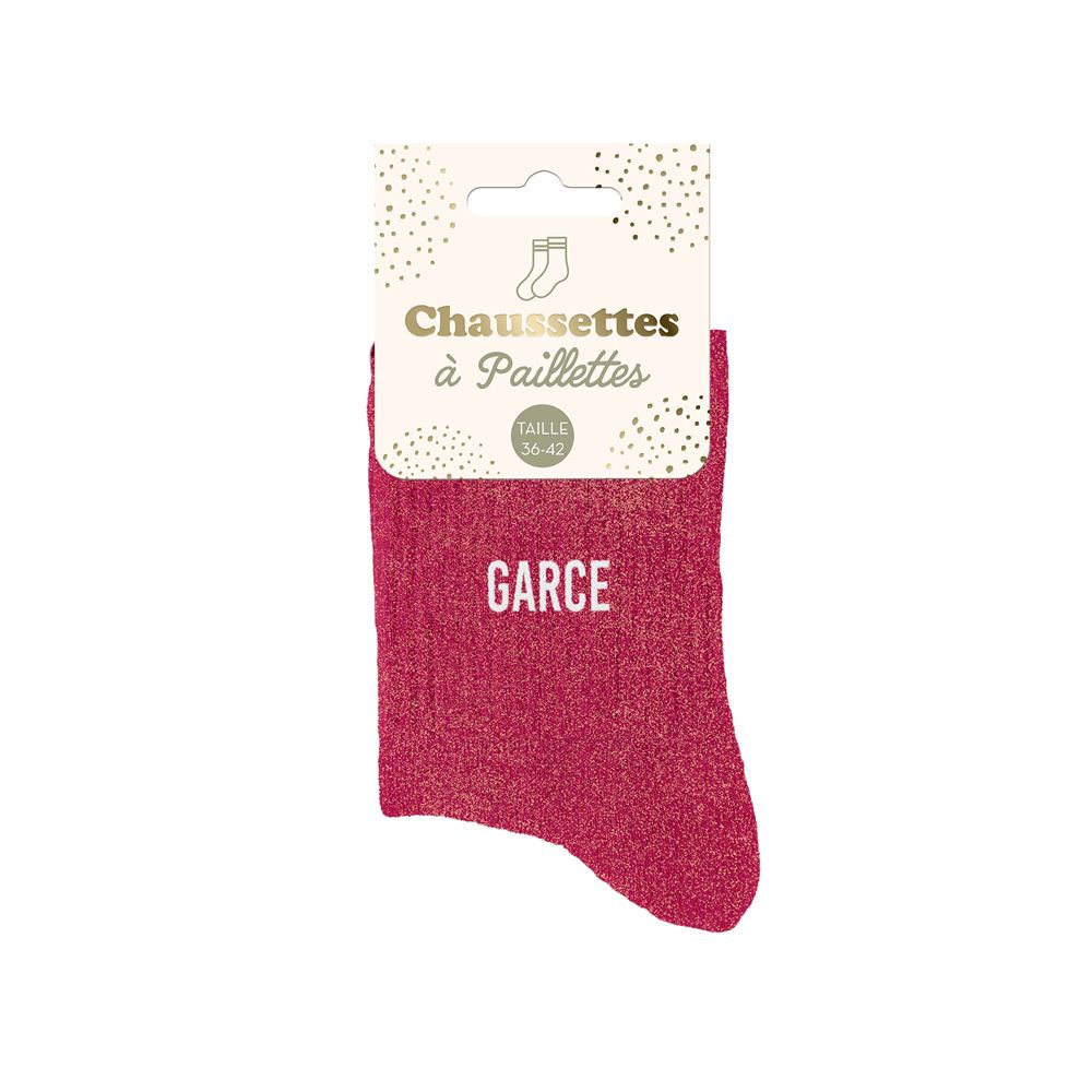 Chaussettes paillettes garce