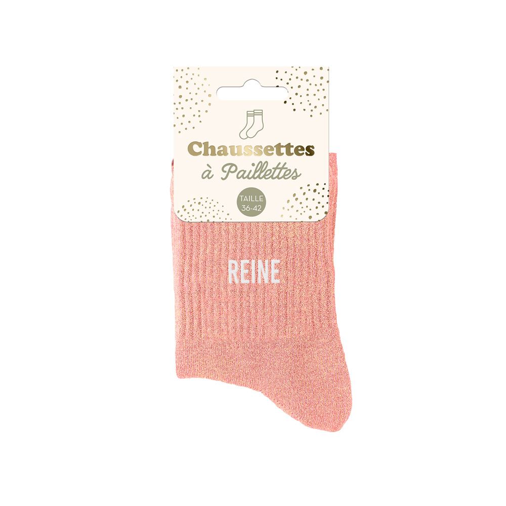 Chaussettes paillettes reine