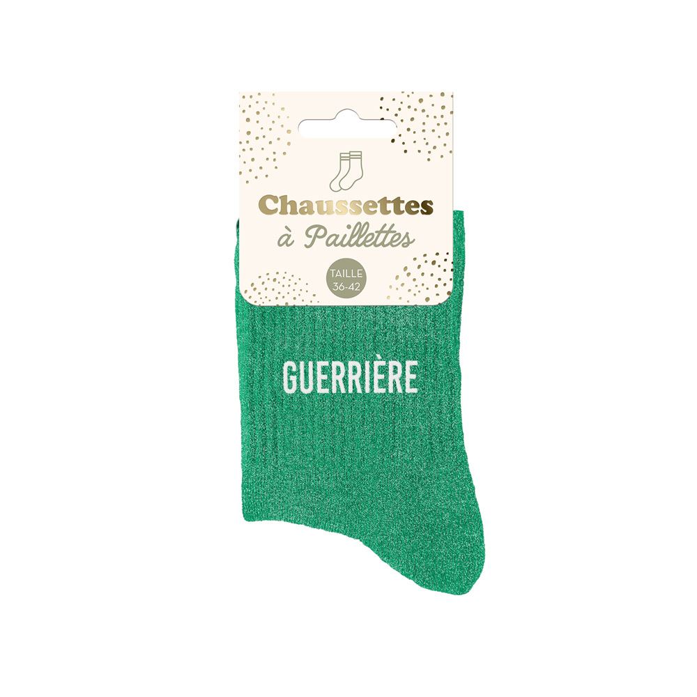 Chaussettes paillettes guerriere